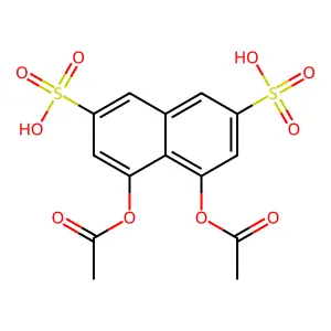2,7-Naphthalenedisulfonic acid, 4,5-bis(acetyloxy)- structure