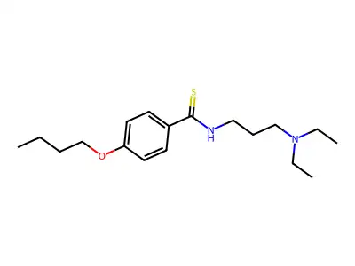 Benzamide, p-butoxy-N-(3-diethylaminopropyl)thio- structure