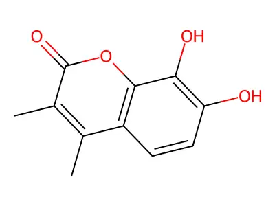 7,8-dihydroxy-3,4-dimethyl-2H-chromen-2-one structure