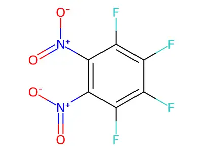 1,2,3,4-Tetrafluoro-5,6-dinitrobenzene structure