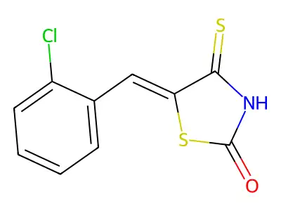 2-Thiazolidinone, 5-[(2-chlorophenyl)methylene]-4-thioxo- structure