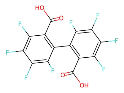 3,3',4,4',5,5',6,6'-Octafluoro[1,1'-biphenyl]-2,2'-dicarboxylic acid structure