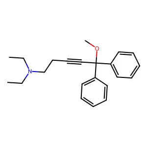 N,N-diethyl-5-methoxy-5,5-diphenylpent-3-yn-1-amine structure