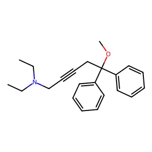 N,N-diethyl-5-methoxy-5,5-diphenylpent-2-yn-1-amine structure