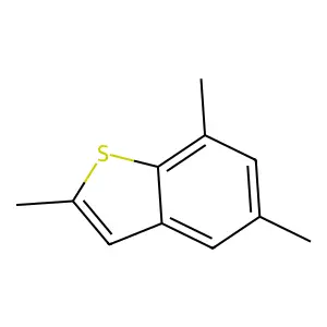 2,5,7-Trimethyl-1-benzothiophene structure