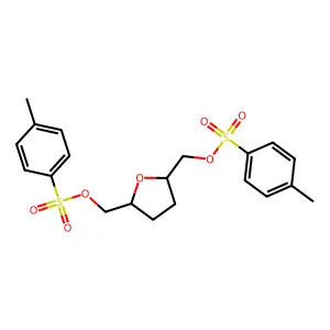(Tetrahydrofuran-2,5-diyl)bis(methylene) bis(4-methylbenzenesulfonate) structure