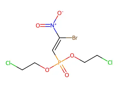 Phosphonic acid, (2-bromo-2-nitroethenyl)-, bis(2-chloroethyl) ester structure