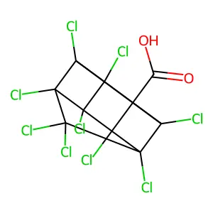 Nonachloropentacyclononan-4-carbonsaeure structure