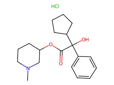 1-Methyl-3-piperidyl cyclopentylphenylglycolate structure