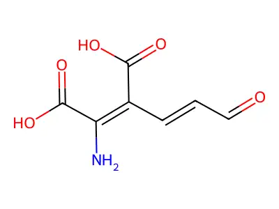 2-氨基-3-羧基粘康酸半醛 structure