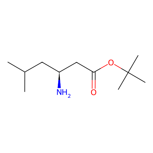 tert-butyl (3S)-3-amino-5-methylhexanoate structure