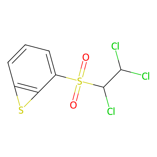 Benzenesulfonic acid, thio-, S-trichlorovinyl ester structure