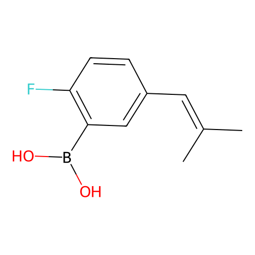 [2-Fluoro-5-(2-methylprop-1-enyl)phenyl]boronic acid structure