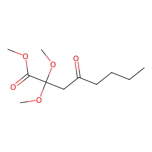 Methyl 2,2-dimethoxy-4-oxooctanoate structure