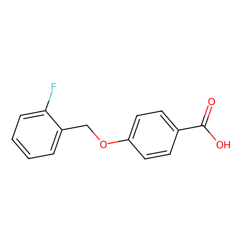 4-[(2-Fluorobenzyl)oxy]benzoic acid structure
