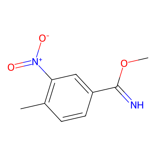 Benzenecarboximidic acid, 4-methyl-3-nitro-, methyl ester structure