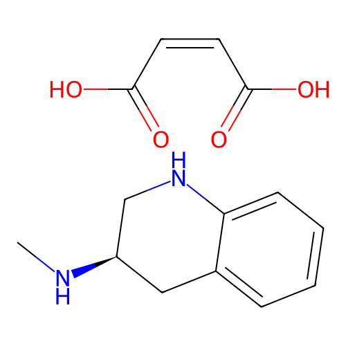 (R)-N-methyl-1,2,3,4-tetrahydroquinolin-3-amine maleate structure
