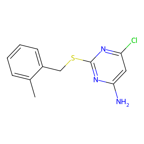 6-Chloro-2-(o-tolylmethylsulfanyl)pyrimidin-4-amine structure