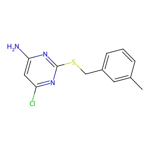6-Chloro-2-(m-tolylmethylsulfanyl)pyrimidin-4-amine structure