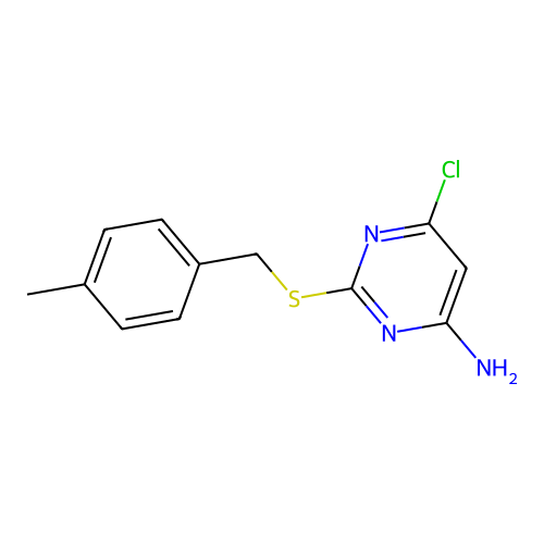 6-Chloro-2-(p-tolylmethylsulfanyl)pyrimidin-4-amine structure