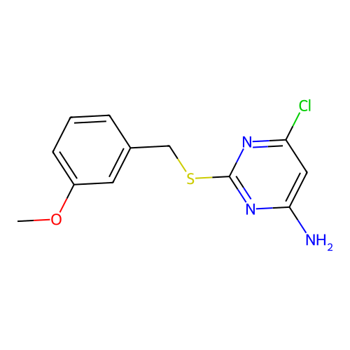 6-Chloro-2-[(3-methoxyphenyl)methylsulfanyl]pyrimidin-4-amine structure