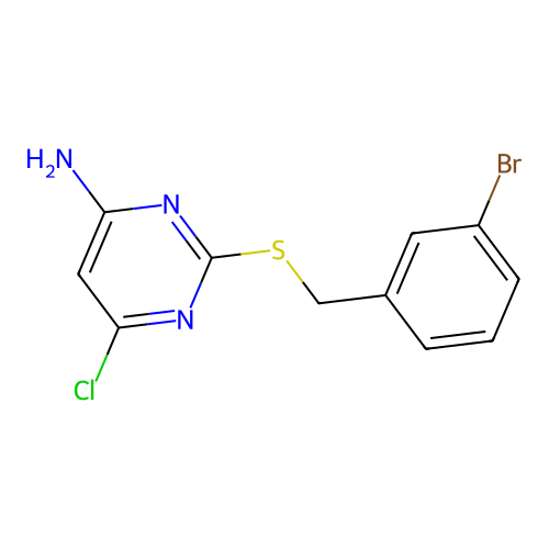 2-(3-Bromo-benzylsulfanyl)-6-chloro-pyrimidin-4-ylamine structure