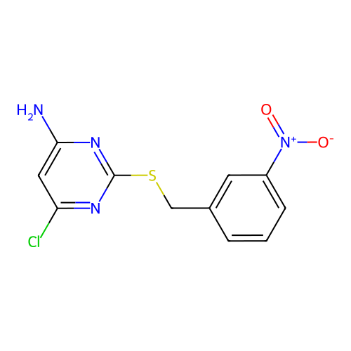 6-Chloro-2-[(3-nitrophenyl)methylsulfanyl]pyrimidin-4-amine structure
