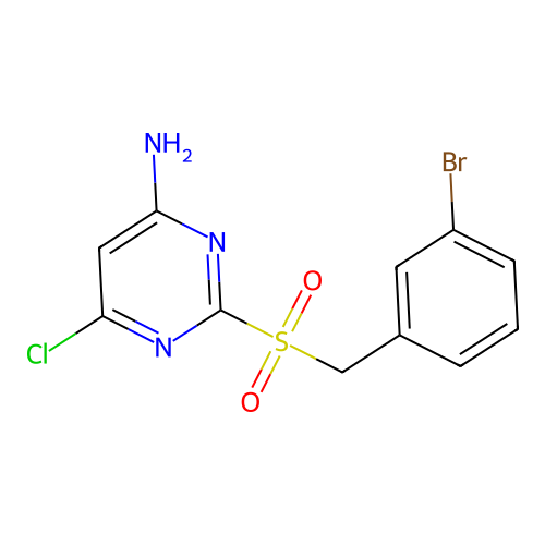 2-[(3-Bromophenyl)methylsulfonyl]-6-chloro-pyrimidin-4-amine structure