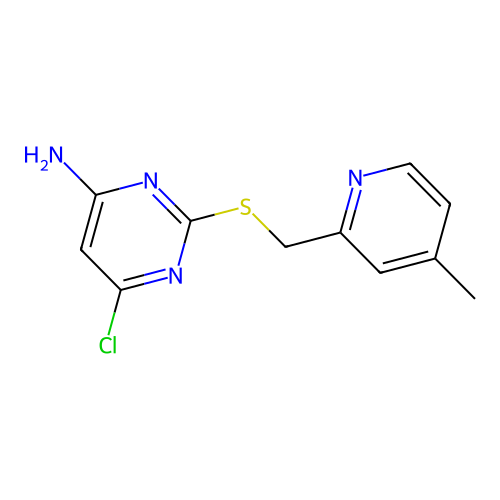 6-Chloro-2-[(4-methyl-2-pyridyl)methylsulfanyl]pyrimidin-4-amine structure