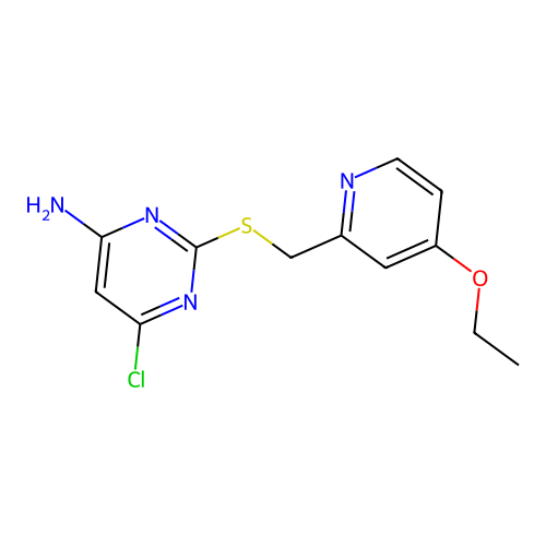 6-Chloro-2-[(4-ethoxy-2-pyridyl)methylsulfanyl]pyrimidin-4-amine structure