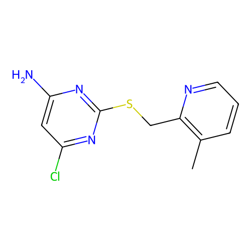 6-Chloro-2-[(3-methyl-2-pyridyl)methylsulfanyl]pyrimidin-4-amine structure