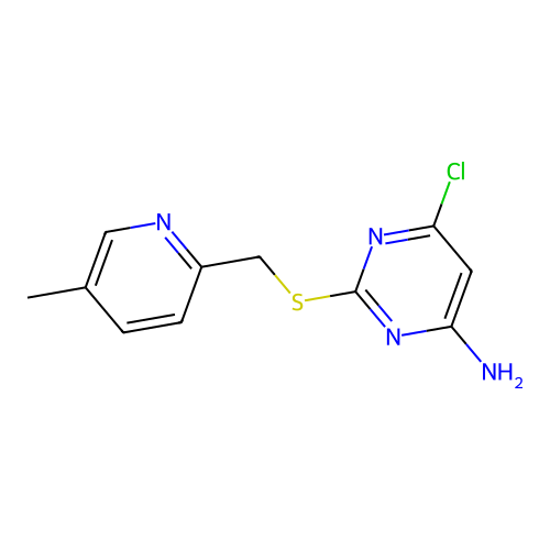 6-Chloro-2-[(5-methyl-2-pyridyl)methylsulfanyl]pyrimidin-4-amine structure