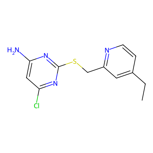 6-Chloro-2-[(4-ethyl-2-pyridyl)methylsulfanyl]pyrimidin-4-amine structure