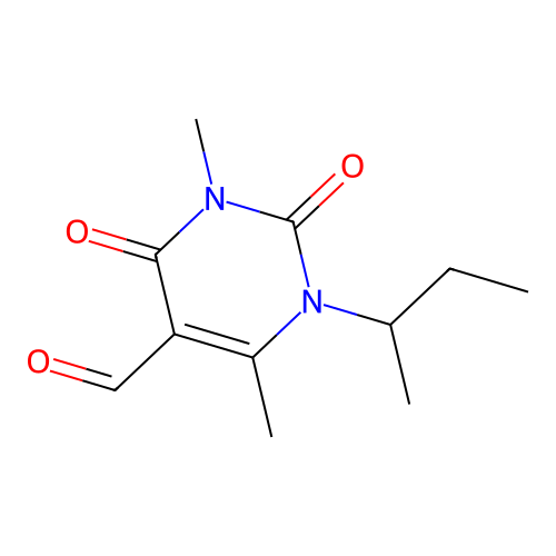 1-Butan-2-yl-3,6-dimethyl-2,4-dioxopyrimidine-5-carbaldehyde structure
