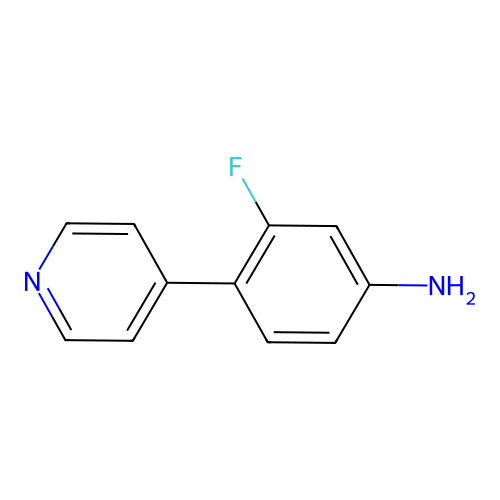4-(4-Pyridyl)-3-fluoroaniline structure