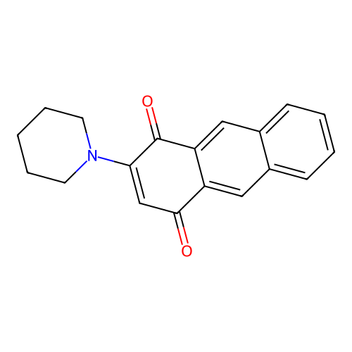2-(Piperidin-1-yl)anthracene-1,4-dione structure