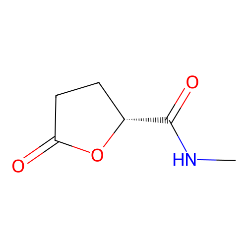 (R)-N-methyl-5-oxotetrahydrofuran-2-carboxamide structure