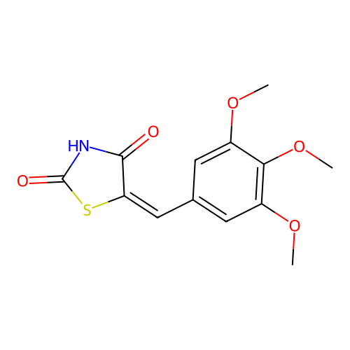 5-(3,4,5-Trimethoxybenzylidene)-1,3-thiazolidine-2,4-dione structure