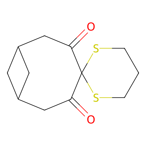 Spiro[1,3-dithiane-2,4'-bicyclo[5.1.1]nonane]-3',5'-dione structure
