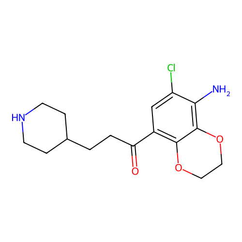 1-(4-Amino-5-chloro-2,3-ethylenedioxyphenyl)-3-(piperidin-4-yl)propan-1-one structure