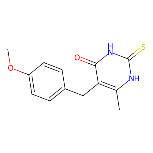 5-(4-Methoxybenzyl)-6-methyl-2-sulfanylpyrimidin-4-ol structure
