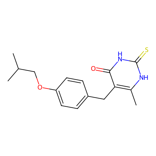 5-(4-Isobutoxybenzyl)-2-mercapto-6-methyl-4-pyrimidinol structure