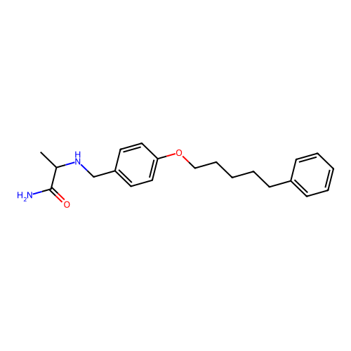 2-[[4-(5-Phenylpentoxy)phenyl]methylamino]propanamide structure