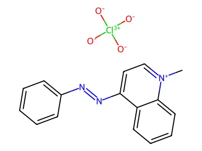 1-Methyl-4-(phenylazo)-quinolinium perchlorate structure