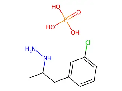 1-(间氯-α-甲基苯乙基)肼 磷酸盐 structure