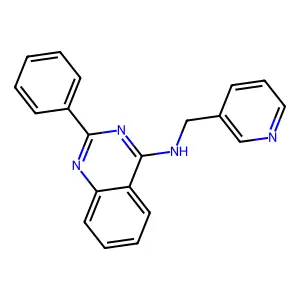 2-phenyl-N-(pyridin-3-ylmethyl)quinazolin-4-amine structure