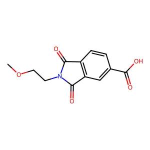 2-(2-Methoxyethyl)-1,3-dioxo-5-isoindolinecarboxylic acid structure