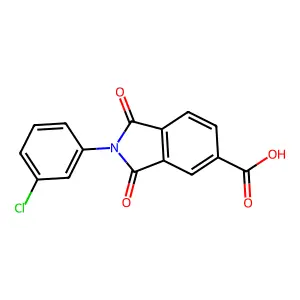 2-(3-Chlorophenyl)-1,3-dioxoisoindoline-5-carboxylic acid structure
