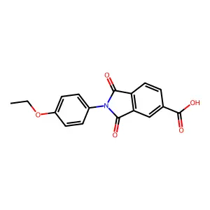 2-(4-Ethoxy-phenyl)-1,3-dioxo-2,3-dihydro-1H-isoindole-5-carboxylic acid structure