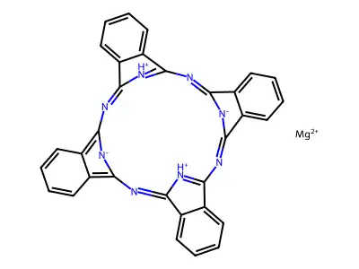 Magnesium phthalocyanine structure